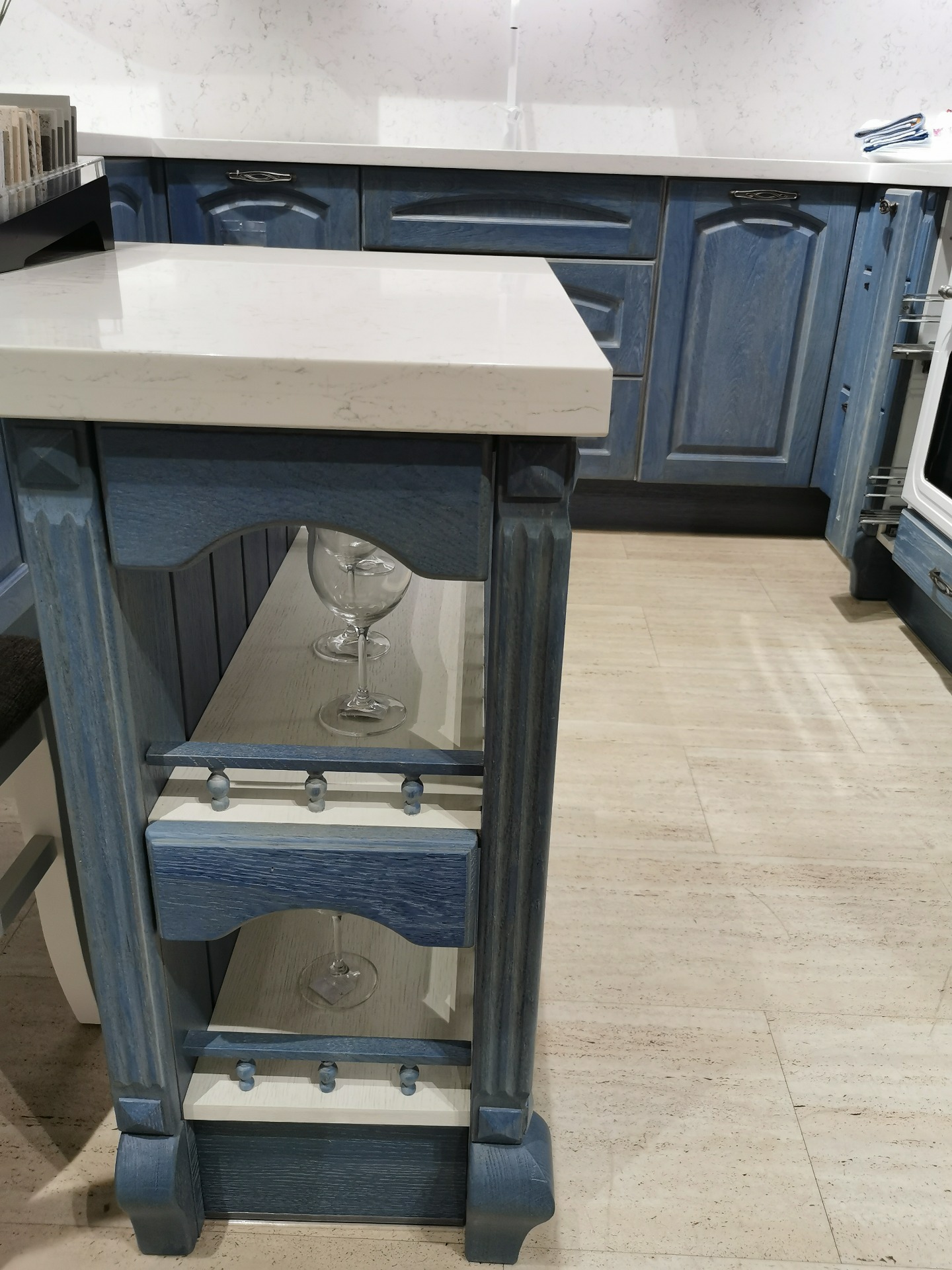 Blue Rustic Kitchen